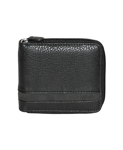 Roots Men's Men Zipper Around Wallet With Center Wing