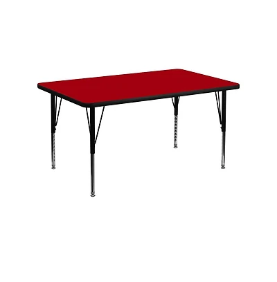 Emma+Oliver 30X48 Rectangle Laminate Adjustable Preschool Activity Table