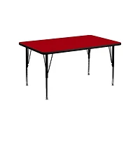 Emma+Oliver 30X48 Rectangle Laminate Adjustable Preschool Activity Table