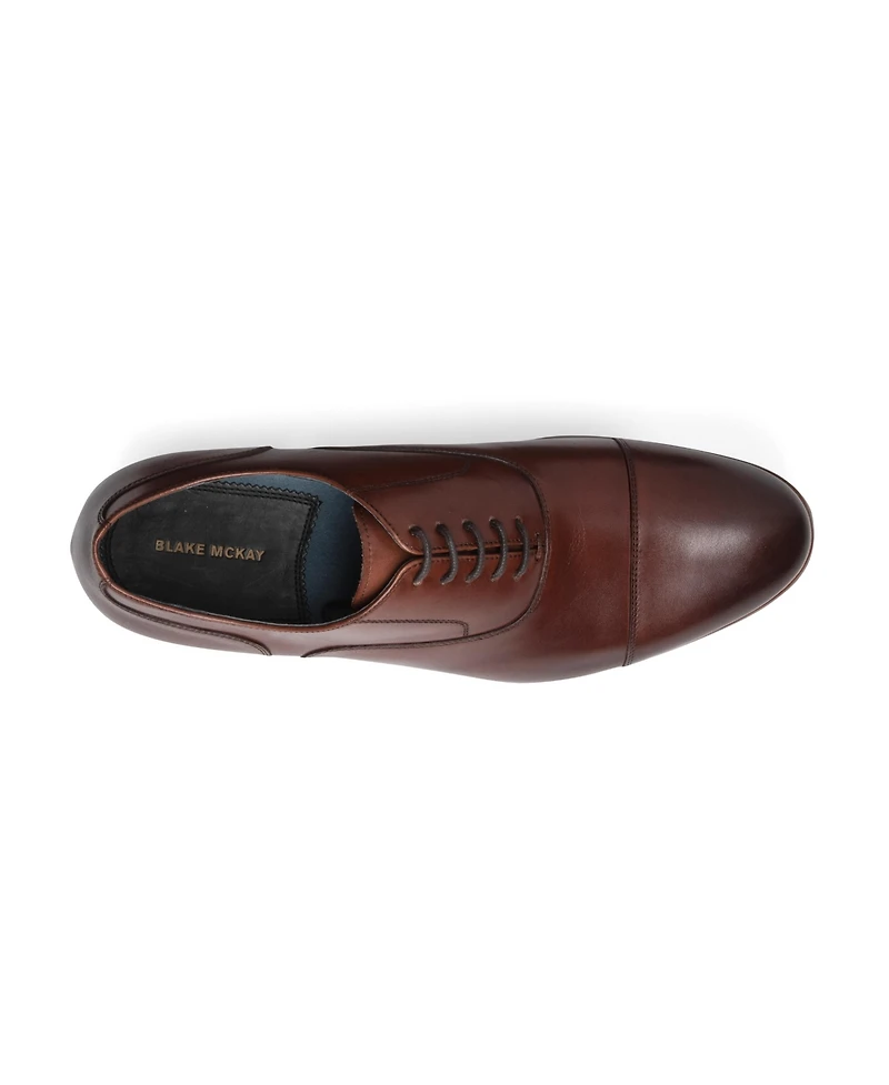 Blake McKay Men's Melvern Dress Lace-Up Cap Toe Oxford Leather Shoes