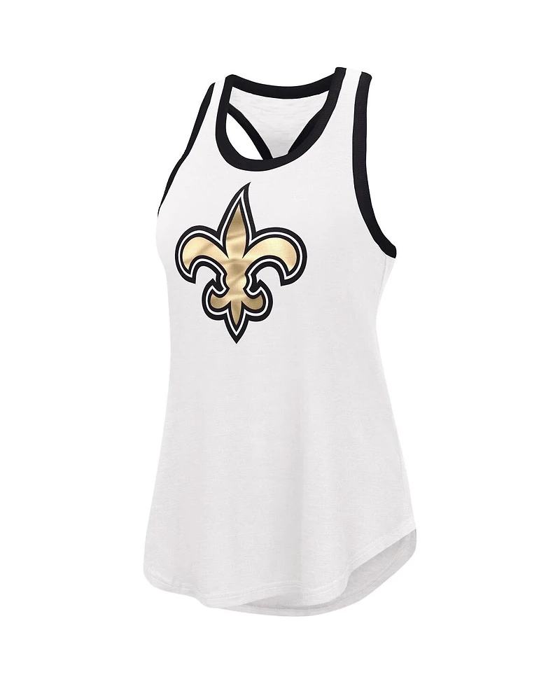 Women's G-iii 4Her by Carl Banks White New Orleans Saints Tater Tank Top