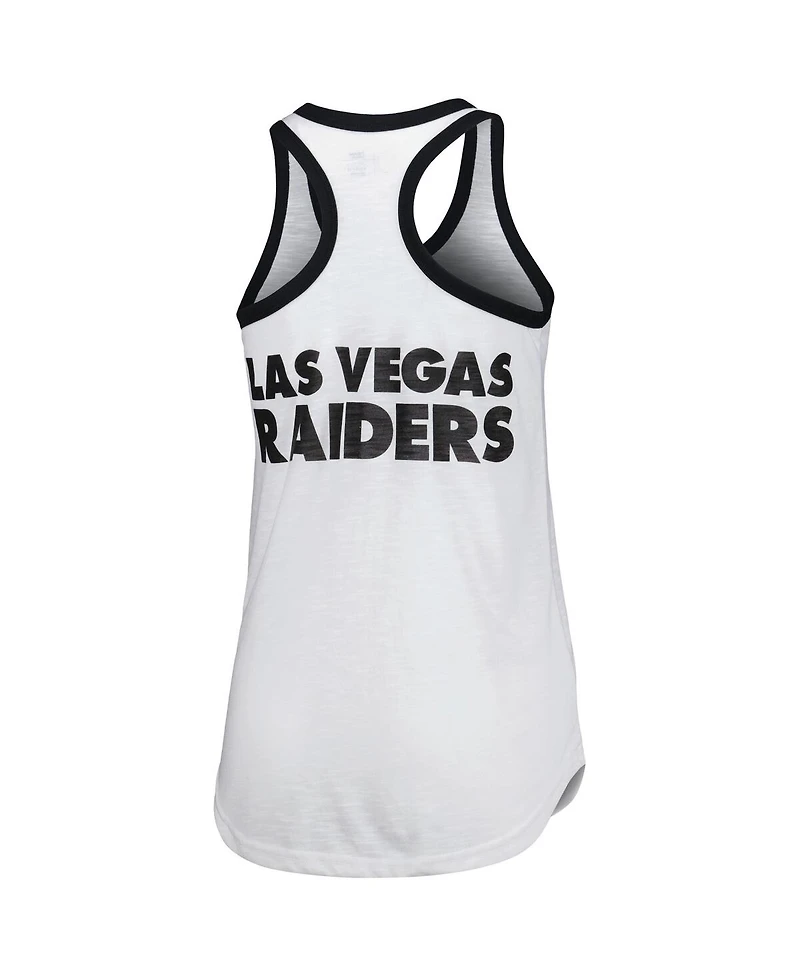 Women's G-iii 4Her by Carl Banks White Las Vegas Raiders Tater Tank Top