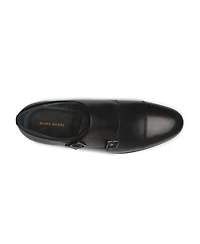 Blake McKay Men's Miles Dress Slip-On Cap Toe Double Monk Strap Loafer