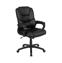 Emma+Oliver Big & Tall 400 Lb. Rated Leathersoft Office Chair - Desk