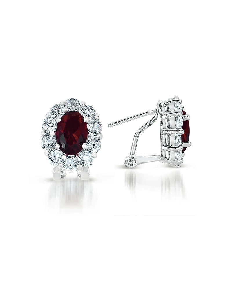 C.z. Sterling Silver Cubic Zirconia Celebrity-inspired Stud Earrings