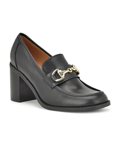 Nine West Women's Koolo Bit Slip-On Block Heel Loafers