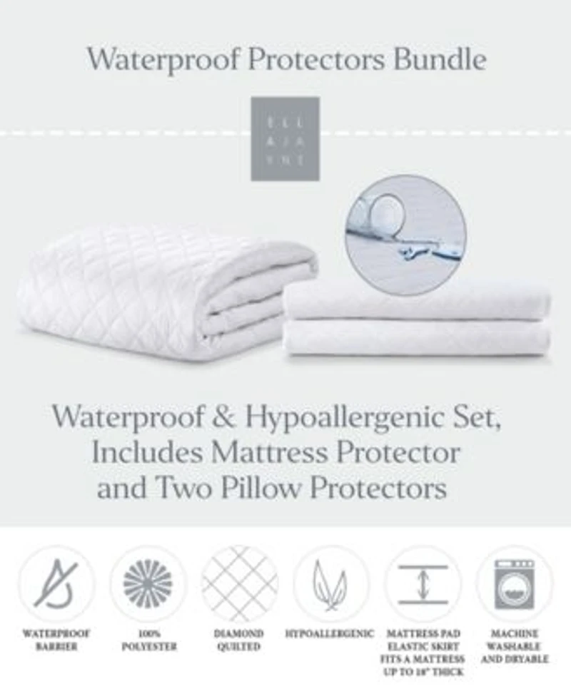 Ella Jayne Water Resistant Mattress Pillow Protector Bundle