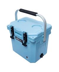 Camp-zero 12 | 12.6 Qt. Premium Cooler with Molded-in Cup Holders and Folding Aluminum Handle Clay