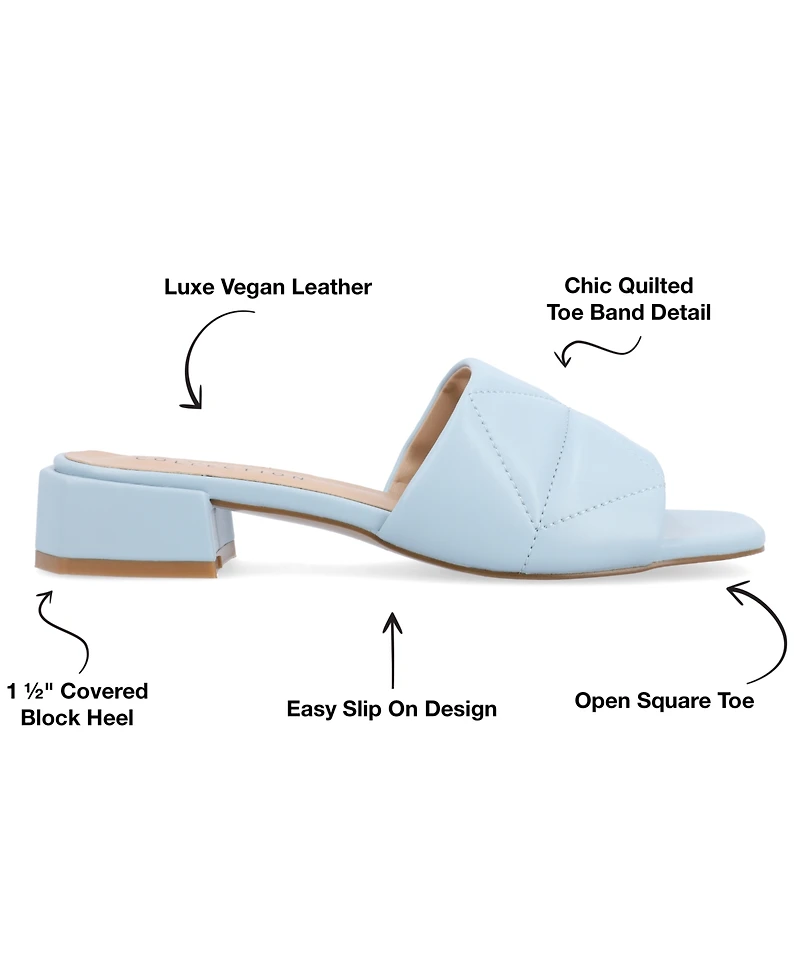 Journee Collection Women's Elidia Quilted Sandals