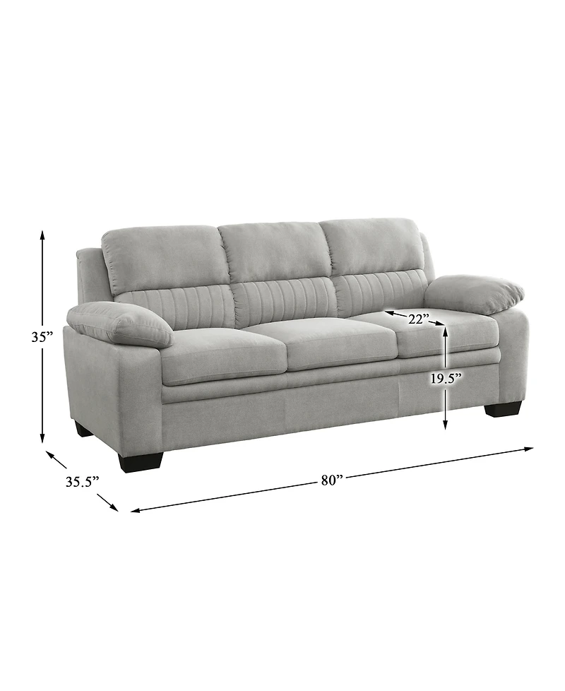 White Label Odessa 80" Fabric Sofa