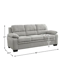White Label Odessa 80" Fabric Sofa