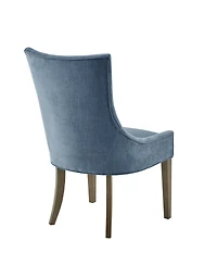 Madison Park Signature Ultra Traditional Fabric Upholstered Swoop Back Dining Side Chair, Set of 2