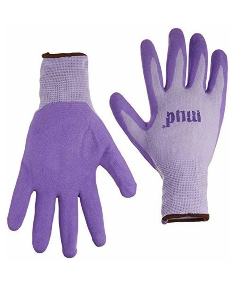 Protective Industrial Products Mud Simply Mud Gloves, Nitrile Coated Gloves For Gardening and Work, Purple, Small