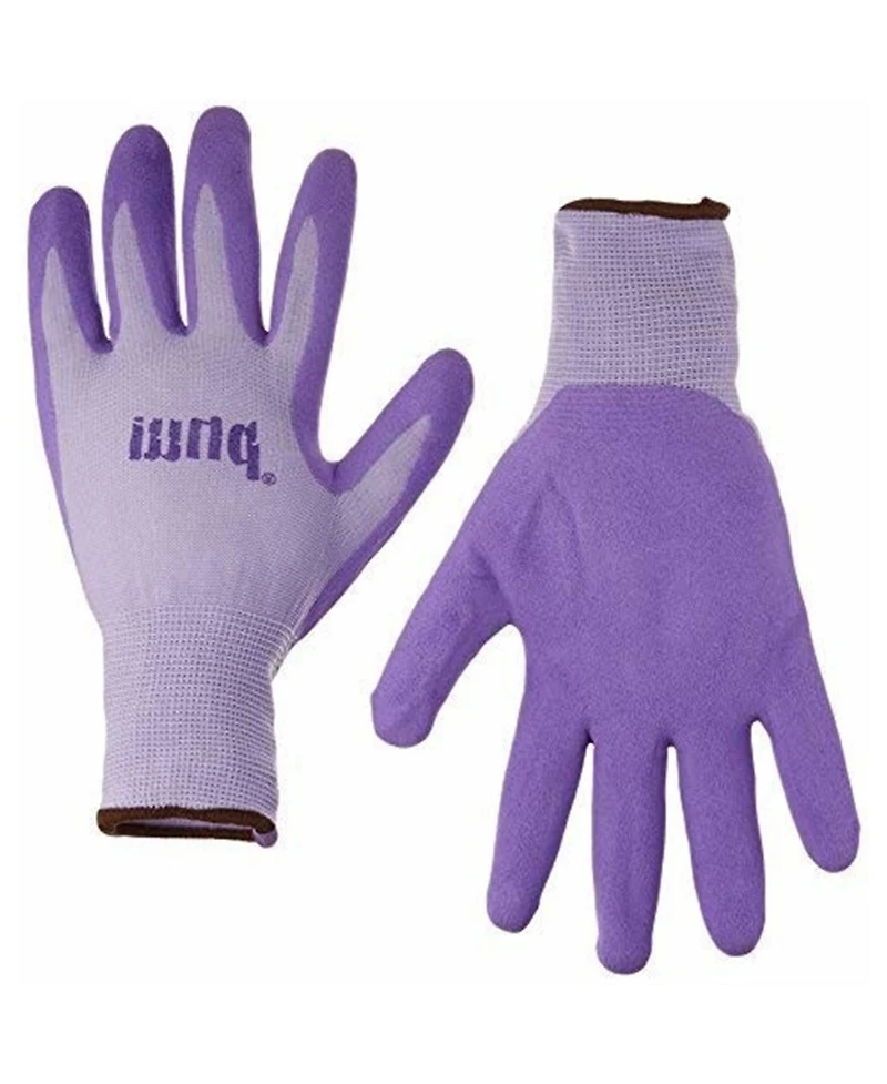 Protective Industrial Products Mud Simply Mud Gloves, Nitrile Coated Gloves For Gardening and Work, Purple, Small