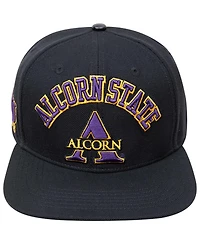 Men's Pro Standard Black Alcorn State Braves Arch Over Logo Evergreen Snapback Hat