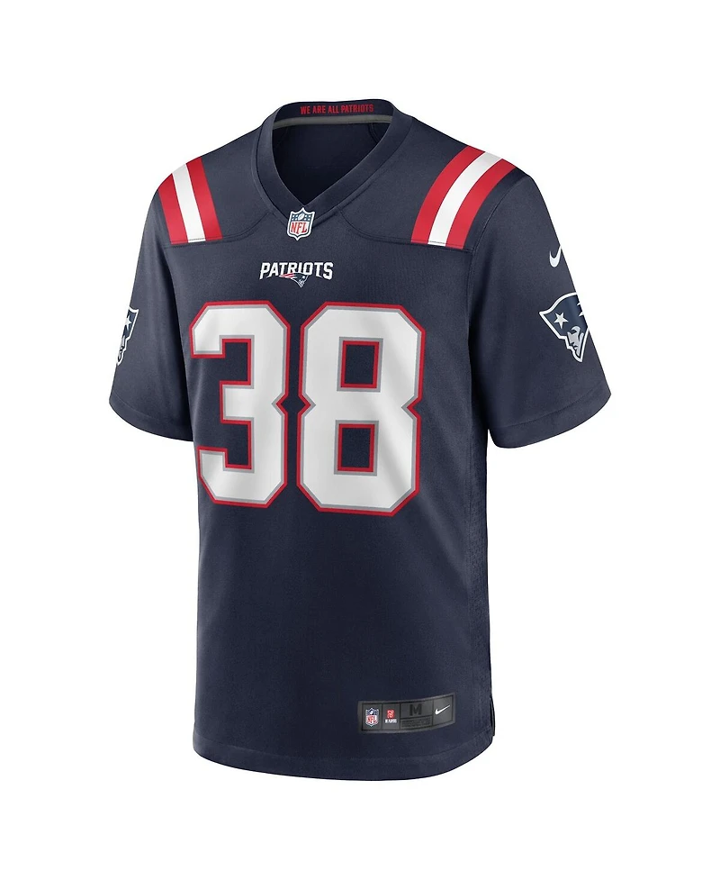 Men's Nike Rhamondre Stevenson Navy New England Patriots Game Jersey