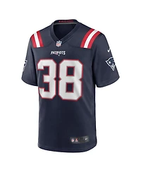 Men's Nike Rhamondre Stevenson Navy New England Patriots Game Jersey