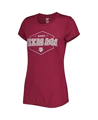 Women's Concepts Sport Maroon, Black Texas A&M Aggies Badge T-shirt and Flannel Pants Sleep Set