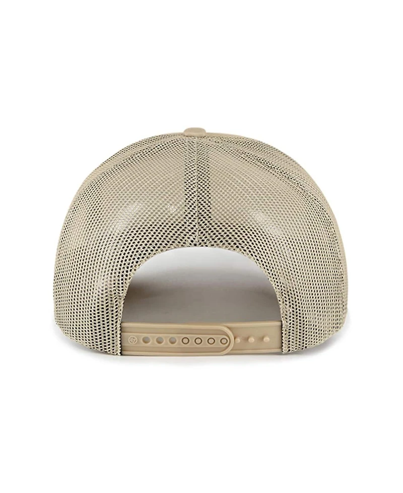Men's '47 Brand Khaki Penn State Nittany Lions Foam Front Mesh Trucker Snapback Hat