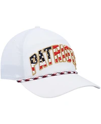 Men's '47 Brand White New England Patriots Hitch Stars and Stripes Trucker Adjustable Hat