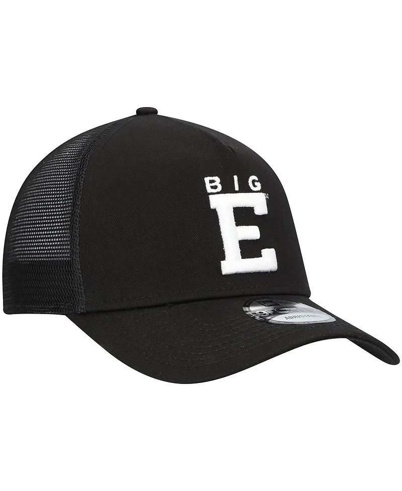 Men's New Era Black Dale Earnhardt Big E Legends 9FORTY A-Frame Trucker Snapback Hat