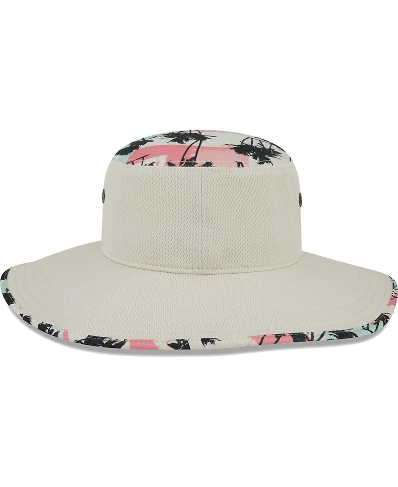 Men's New Era Natural Oakland Athletics Retro Beachin' Bucket Hat