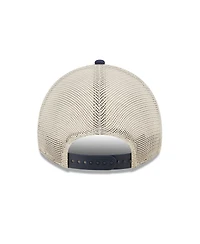 Men's New Era Navy, Natural New England Patriots Devoted Trucker 9TWENTY Snapback Hat