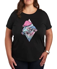 Hybrid Apparel Trendy Plus Mushrooms Graphic T-shirt