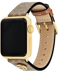 Coach Women's Tan Signature C Canvas Strap for 38mm, 40 mm, 41mm Apple Watch