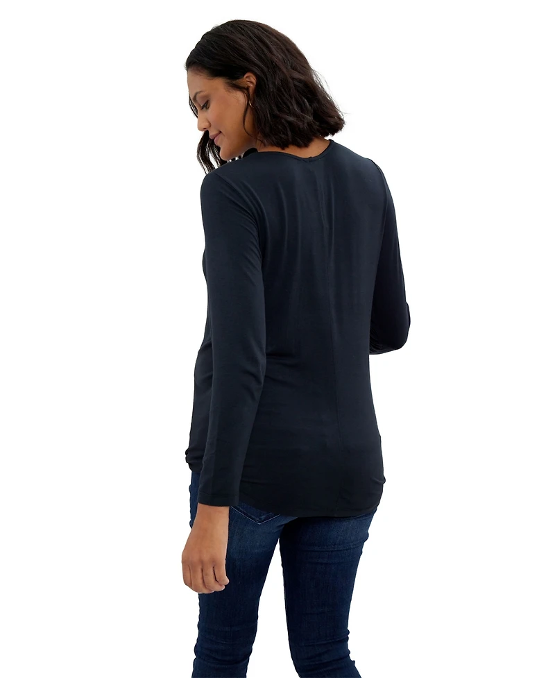Women's Maternity Everywear Long Sleeve Wrap Tee
