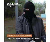 RefrigiWear Men's Silver Magic 3-Hole Mask - Lightweight Cold Weather Face Mask with Enhanced Breathability