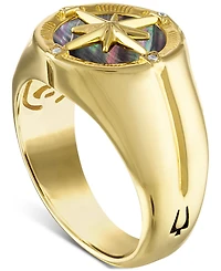 Bulova Men's Marine Star Diamond Accent Ring 14k Gold-Plated Sterling Silver