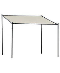 Outsunny 10' x 9' Outdoor Wall Patio Gazebo Canopy w/ Polyester Roof