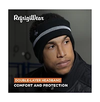 RefrigiWear Men's Double Layer Headband - Warm Winter Ear Protection for Cold Weather