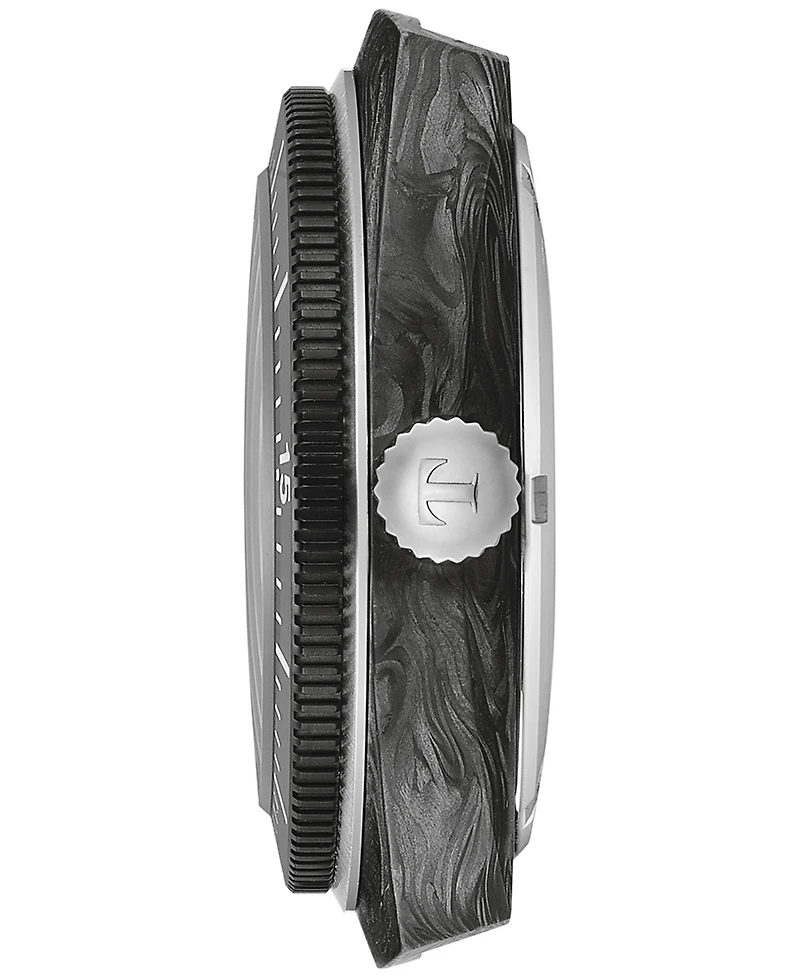 Tissot Men's Swiss Automatic Sideral S Red Perforated Rubber Strap Watch 41mm