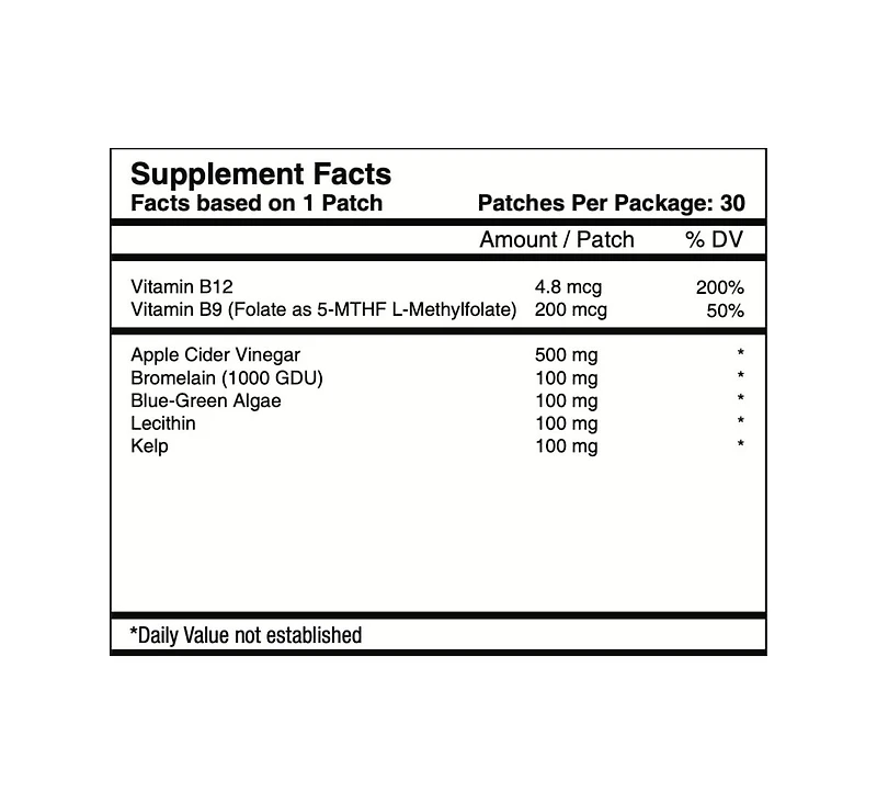 Natural Weight Loss Enhancer Patch by PatchAid (30-Day Supply)