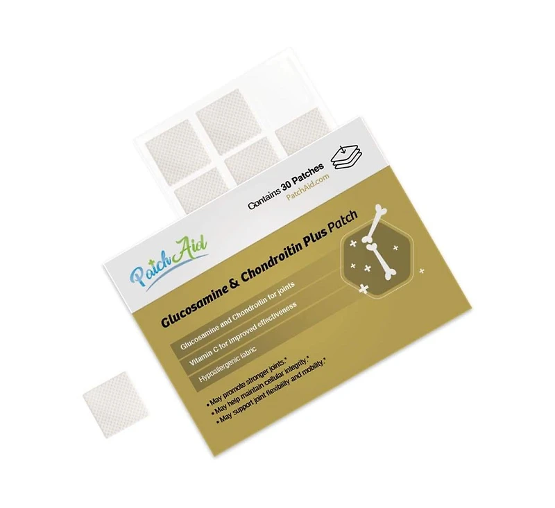 Glucosamine and Chondroitin Topical Plus Vitamin Patch by PatchAid (30-Day Supply)
