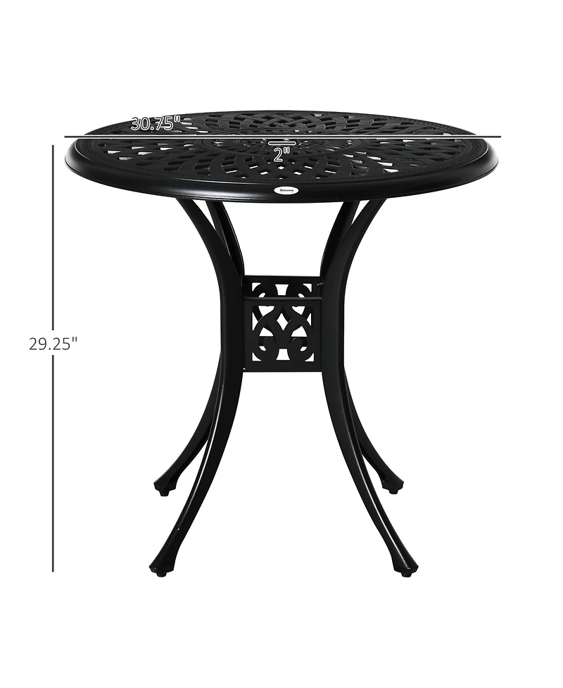 Outsunny 30" Outdoor Patio Distro Dining Table Only W/ Umbrella Hole