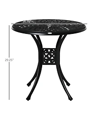 Outsunny 30" Outdoor Patio Distro Dining Table Only W/ Umbrella Hole