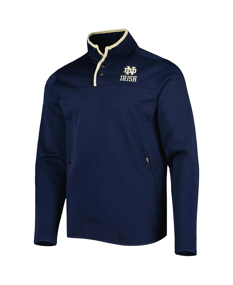 Men's Colosseum Navy Notre Dame Fighting Irish Rebound Quarter-Snap Jacket