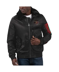 Men's Starter x Ty Mopkins Black Houston Astros Black History Month Satin Full-Zip Jacket