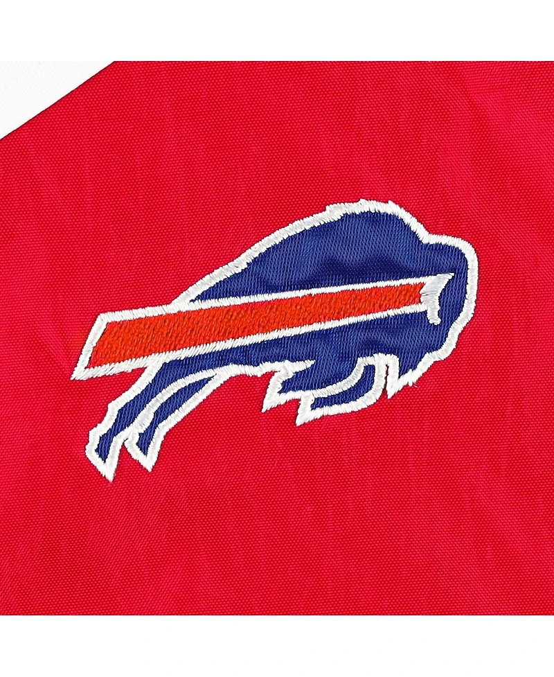 Women's Tommy Hilfiger White, Red Buffalo Bills Staci Half-Zip Hoodie Windbreaker Jacket