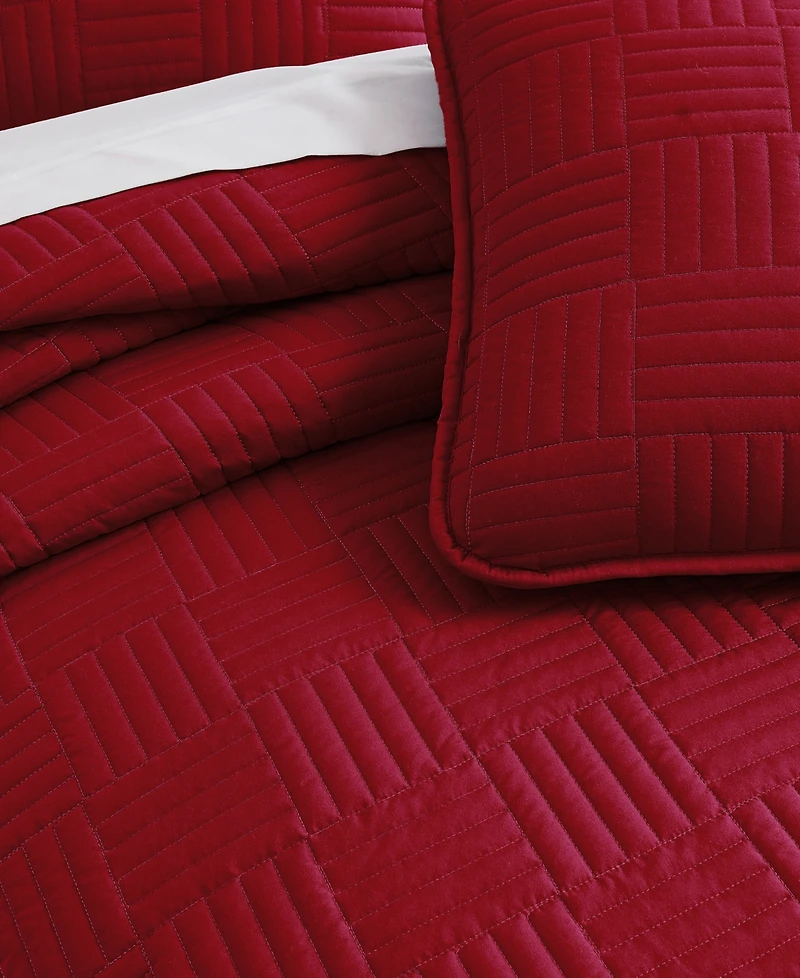 Southshore Fine Linens Grid 3-Pc. Quilt Set