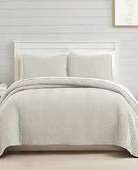 Southshore Fine Linens Solid Color Chevron 2-Pc. Quilt Set, Twin
