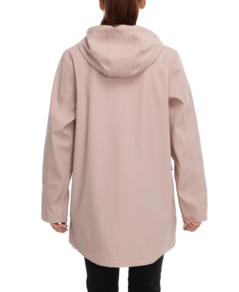 Rokka&Rolla Women's Waterproof Rain Coat Rubberized Jacket