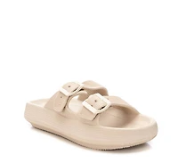 Xti Women's Rubber Flat Sandals By Xti, Beige