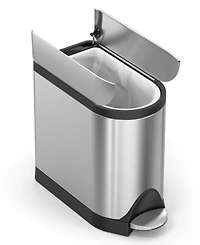 simplehuman 10 Liter Butterfly Lid Bathroom Trash Can