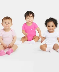 Nike Baby Boys or Baby Girls Mini Me Essential Bodysuits, Pack of 3
