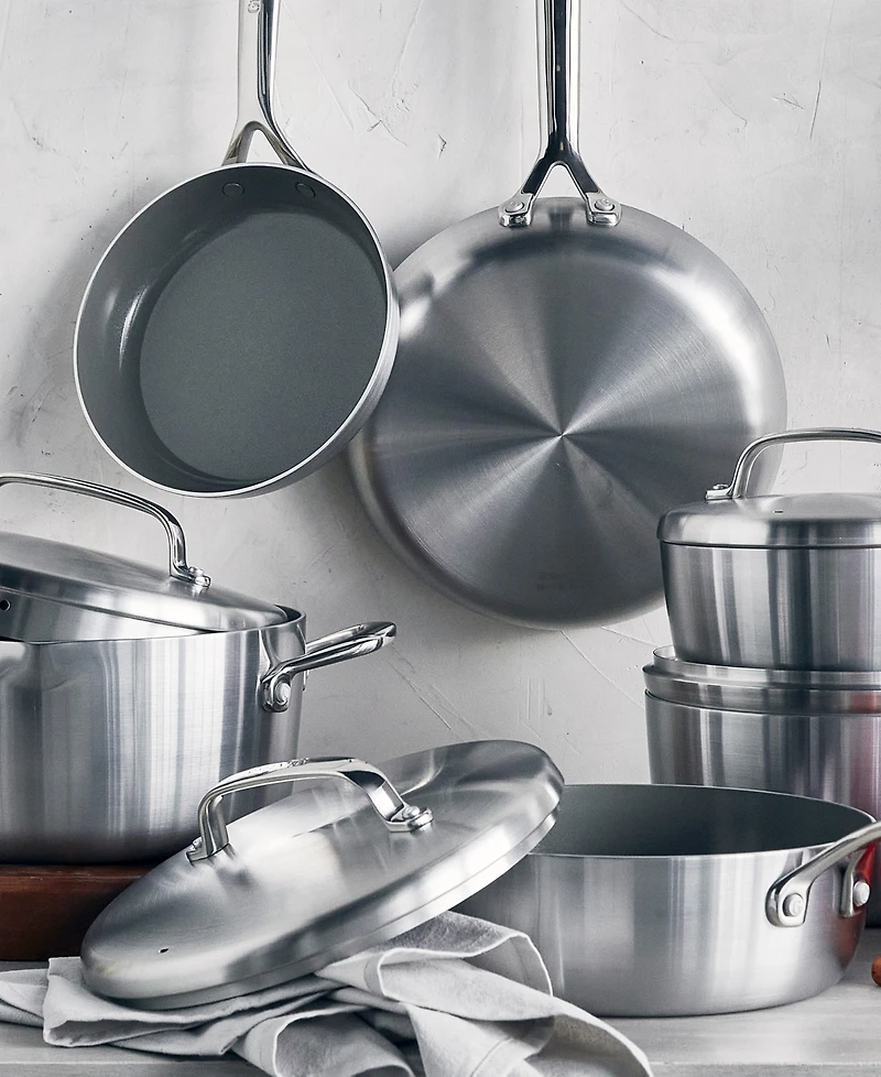 GreenPan GP5 Stainless Steel Healthy Ceramic Nonstick 10-Piece Cookware Set