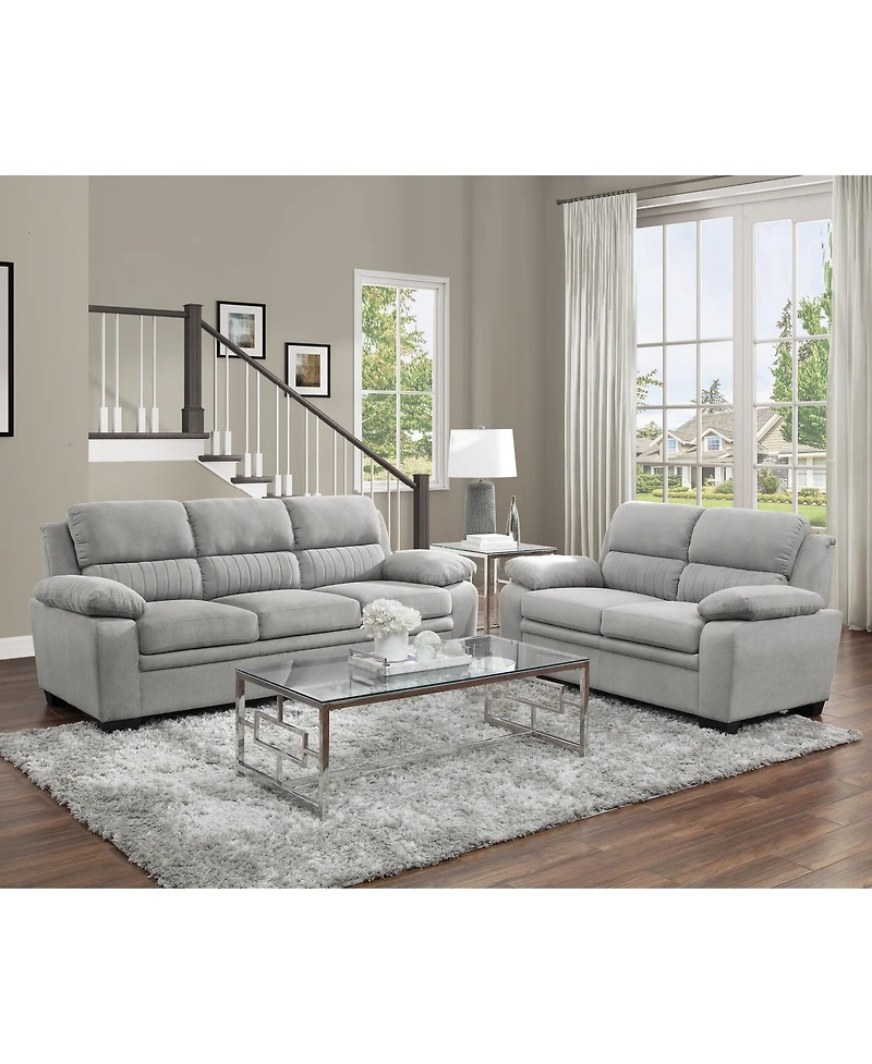 White Label Odessa 80" Fabric Sofa